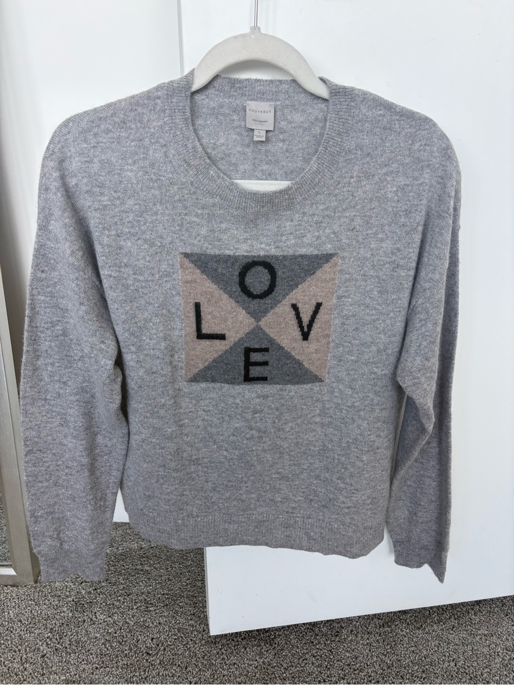 Cashmere LOVE sweater By Nouveaux sz L